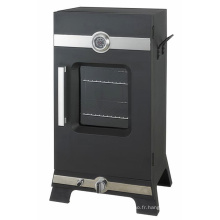 Faisceau de gaz vertical revêtu de poudre BBQ avec fenêtre en verre